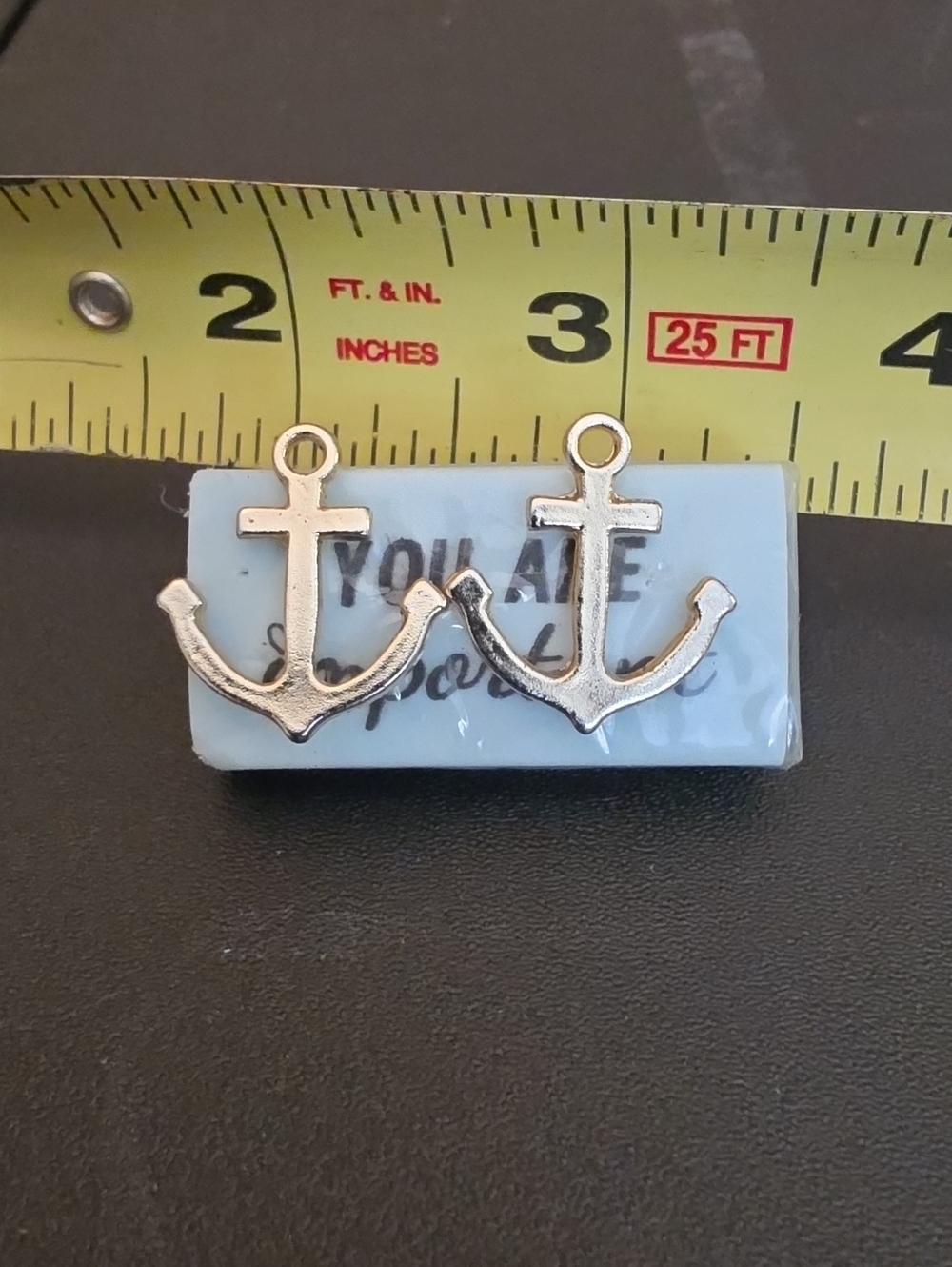 Gold Anchor Drop Earrings — Classic Nautical Style